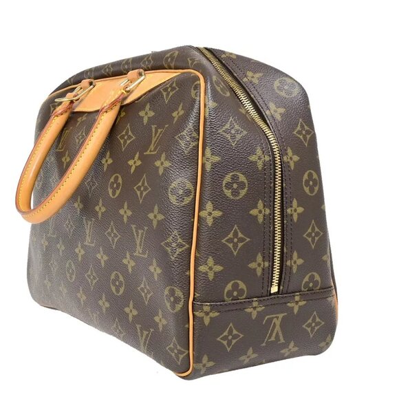 LOUIS VUITTON LV Logo Deauville Hand Bag Monogram Leather Brown M47270 75EB357 - Picture 14 of 16